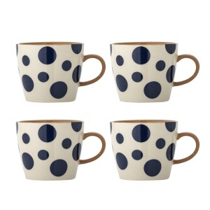 Set 4 cani multicolore din ceramica 300 ml Miri Bloomingville