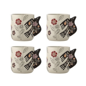 Set 4 cani multicolore din ceramica 325 ml Vivielle Bloomingville