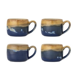 Set 4 cani multicolore din ceramica 400 ml Sheen Bloomingville