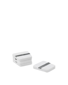 Set 4 coastere albe din marmura Nira Kave Home