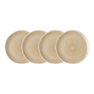 Set 4 farfurii intinse bej din ceramica 27 cm Viola House Nordic