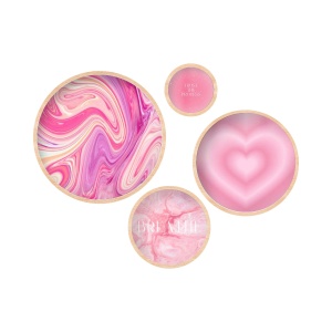 Set 4 tablouri multicolore din lemn Huhu292 The Home Collection