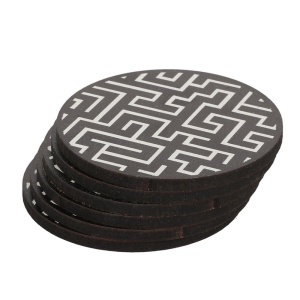 Set 6 coastere multicolore din lemn PLT0232 The Home Collection