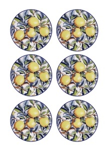 Set 6 farfurii galbene pentru desert din ceramica 19 cm ODL0002 The Home Collection
