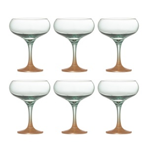 Set 6 pahare multicolore din sticla 270 ml Signe Bloomingville