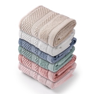 Set 6 prosoape multicolore din bumbac 30x50 cm Piramit 1 The Home Collection