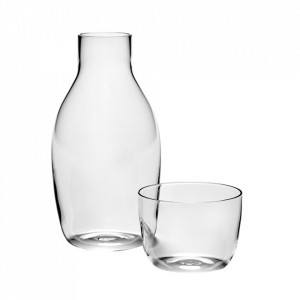 Set carafa si pahar transparente din sticla Passe Partout Serax