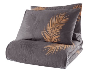 Set cuvertura aurie/gri din bumbac Olivia Double The Home Collection