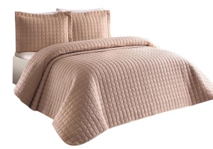 Set cuvertura bej cappucino din bumbac Estiva Double The Home Collection