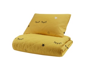 Set cuvertura galbena din fibre Dide Single The Home Collection