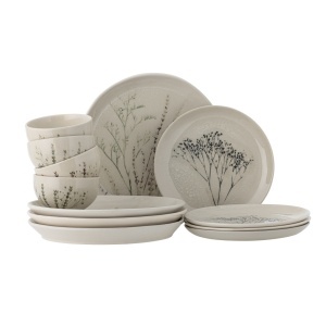 Set de masa 12 piese crem din ceramica Bea Bloomingville