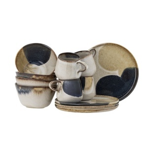 Set de masa 12 piese multicolor din ceramica Jules Bloomingville