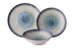 Set de masa 24 piese multicolore din ceramica GBSATN24KY4R25015 The Home Collection
