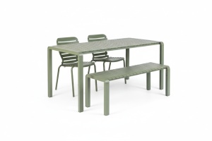 Set exterior 4 piese verzi din metal Vondel Zuiver