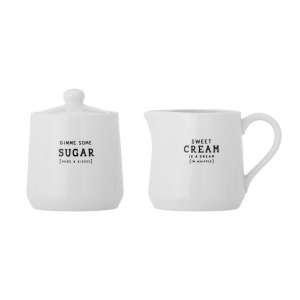 Set zaharnita si latiera albe din ceramica Wendy Creative Collection