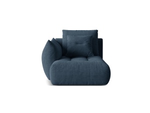 Sezlong canapea modulara albastru navy din textil pentru 1 persoana Bloom Wind Left Lounge Micadoni