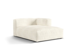 Sezlong pentru canapea modulara ivorie din textil pentru 1 persoana Martina 176 Boucle Right Micadoni