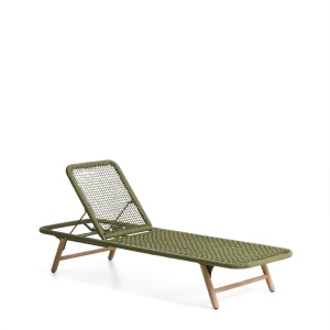 Sezlong verde din metal Dandara Kave Home