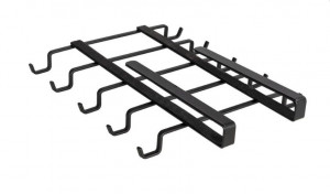 Suport cani pentru raft negru din metal Cupboard Cup Maxi Wenko