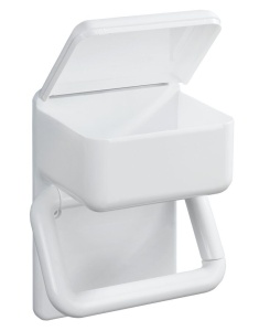 Suport hartie igienica alb din plastic Holder Wenko