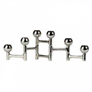 Suport lumanare argintiu din metal 15 cm Round Pols Potten