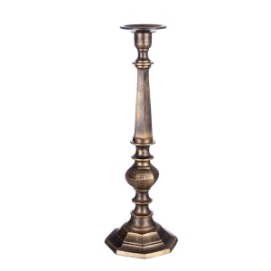 Suport lumanare auriu din metal 53 cm Chandana Bizzotto