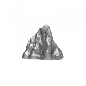 Suport lumanare gri din aluminiu 4 cm Stone Ferm Living