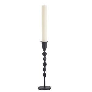 Suport lumanare negru din metal 24 cm Blair Madam Stoltz