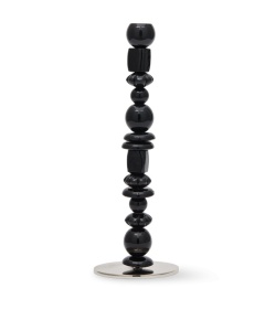 Suport lumanare negru din metal 34 cm Beads Pols Potten