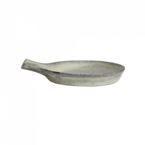 Suport pentru lingura alb antic din ceramica Torc Nordal