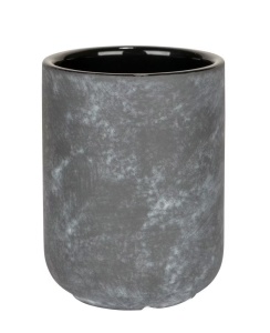 Suport pentru periuta de dinti gri/negru din ceramica 8x10 cm Sacile Wenko