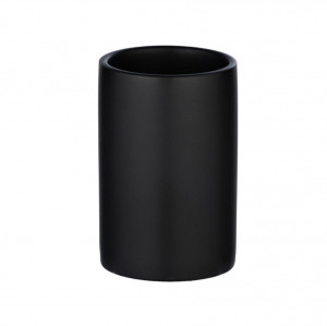Suport pentru periuta de dinti negru din ceramica 7x11 cm Polaris Matt Wenko