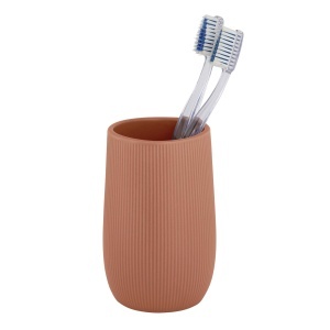Suport pentru periute dinti maro din ceramica 8x12 cm Fablo Wenko