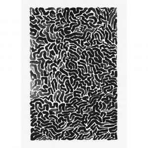 Tablou alb/negru cu rama din lemn 30x40 cm Morpheme Paper Collective