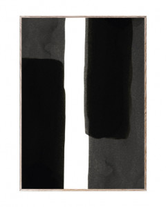 Tablou alb/negru cu rama din lemn Black I Paper Collective