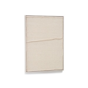 Tablou bej din fibre naturale 52x72 cm Maha 2 Kave Home