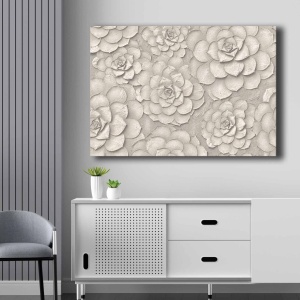 Tablou bej din fibre naturale 70x100 cm Aurea The Home Collection