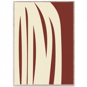 Tablou cu rama din lemn de stejar Stacked Lines 02 Paper Collective