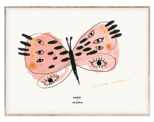 Tablou multicolor cu rama din lemn 30x40 cm Fly High Paper Collective