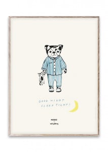 Tablou multicolor cu rama din lemn 30x40 cm Sleep Tight Paper Collective