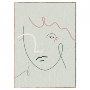 Tablou multicolor cu rama din lemn Gertrude Paper Collective