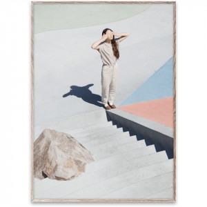 Tablou multicolor cu rama din lemn Playground 02 Paper Collective