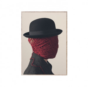 Tablou multicolor cu rama din lemn Strings Paper Collective