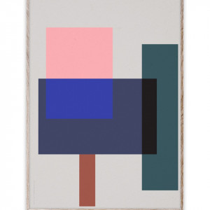 Tablou multicolor cu rama din lemn Wrong Geometry 02 Paper Collective