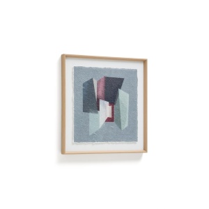 Tablou multicolor din fibre naturale 60x60 cm Veluni 2 Kave Home