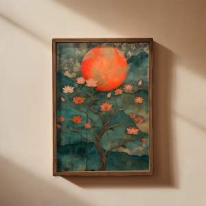 Tablou multicolor din lemn 35x47 cm AI145 The Home Collection