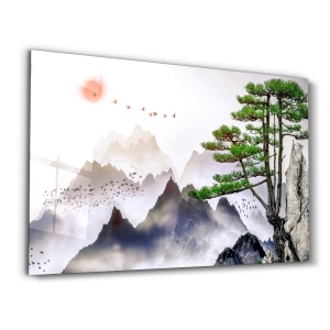 Tablou multicolor din sticla 46x72 cm CAM-1019 The Home Collection