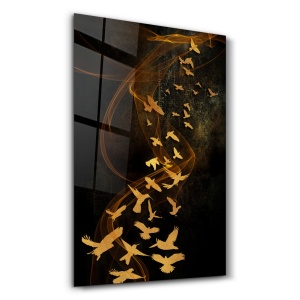 Tablou multicolor din sticla 46x72 cm CAM-1094 The Home Collection
