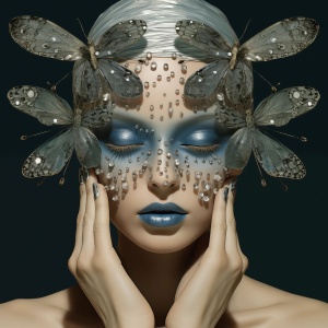 Tablou multicolor din sticla 80x80 cm Vide Ter Halle