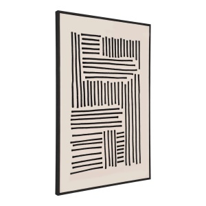 Tablou negru/bej din fibre naturale 100x140 cm Lipari House Nordic